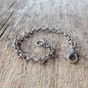 2 INCHES Rhodium Plated Chain Extender, Necklace Chain Extension - 5mm thick